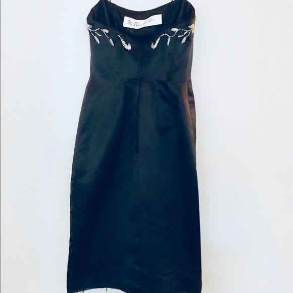 MR Blackwell Satin Dress - Sz 6 Embellished top - Picture 12 of 13